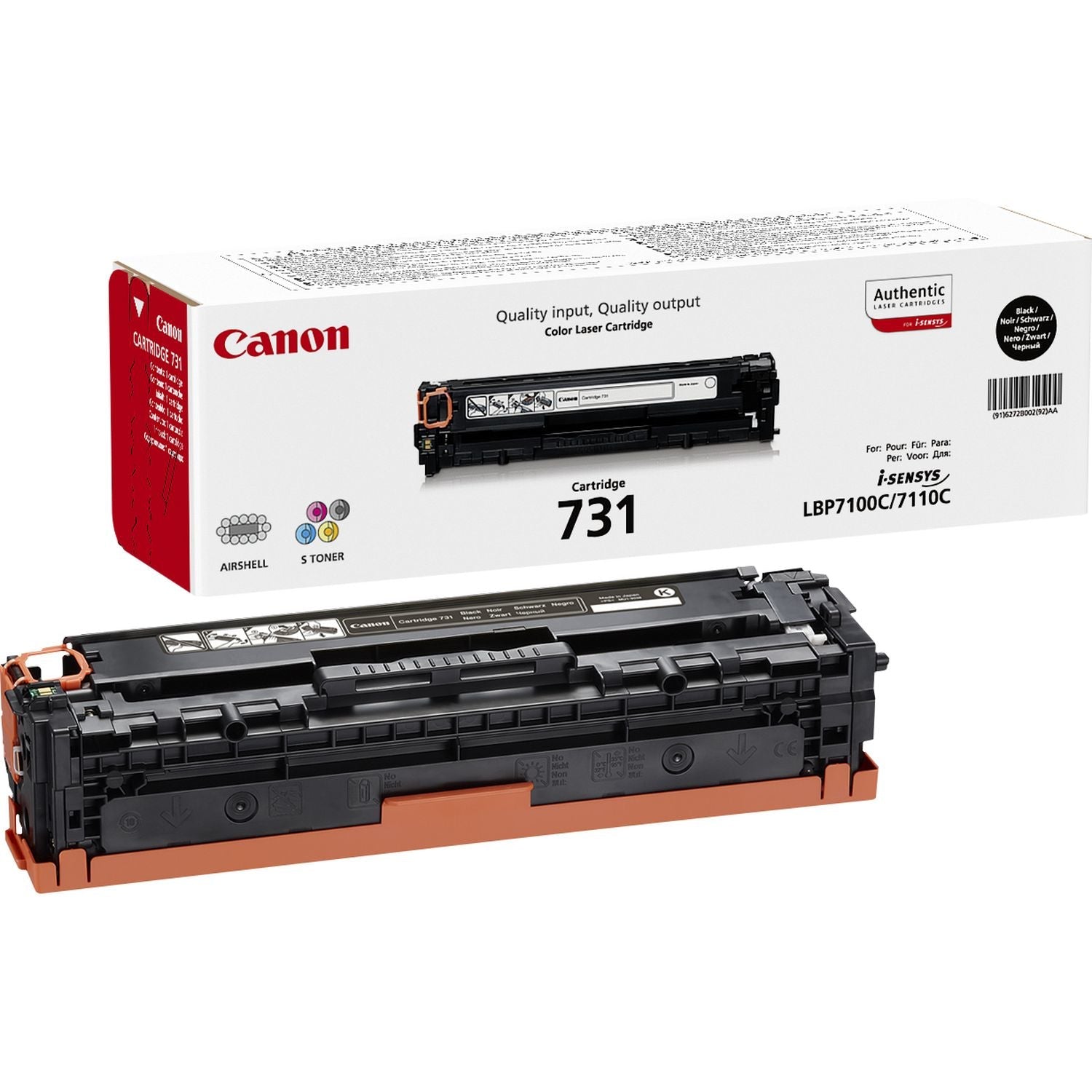 CANON 731-BK toner cartridge black standard capacity 1.400 pages 1-pack Canon