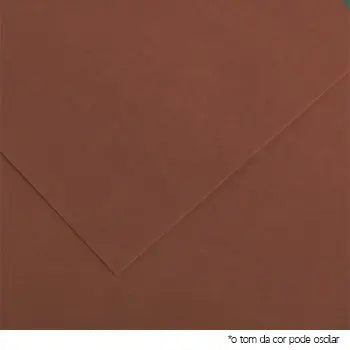 Cartolina Canson Chocolate 50x65cm, 185g, folha de papel para artesanato, com superfície lisa e resistente.