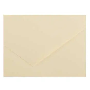 Cartolina creme Canson 50x65cm, 185g, folha para artesanato, superfície resistente e ideal para projetos criativos.