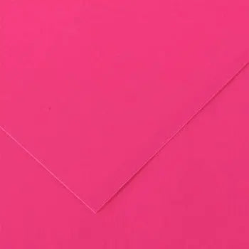 Cartolina magenta fluorescente Canson, 50x65cm, 250g, 25 folhas, ideal para artes e projetos criativos.