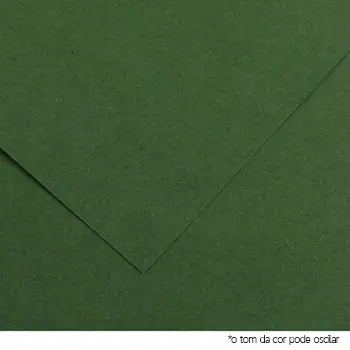 Cartolina verde abeto da Canson, 50x65cm, papel de 185g para artes e projetos, exibida em imagem.