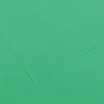 Cartolina verde hortelã Canson 50x65cm, folha única, papel cartão de 185g para artesanato e projetos criativos.