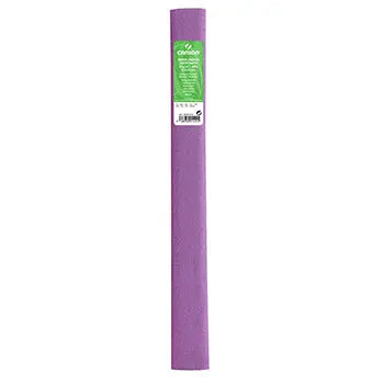 Rolo de papel crepe lilás Canson, 50x250cm, ideal para artes e decorações, com superfície colorida e textura leve.