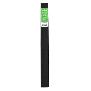 Papel crepe preto Canson, rolo de 50x250cm, ideal para artes e decoração, com textura leve e flexível.