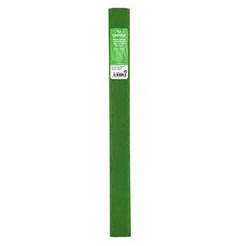 Papel crepe verde Canson Bilhar de 50x250cm, ideal para decorações e artesanato com rolo de papel crepe.