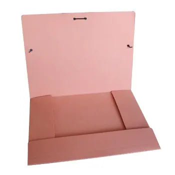Pasta Cartolina A4 350g da Cartonex com abas, elásticos e acabamento na cor salmão para organização de documentos.