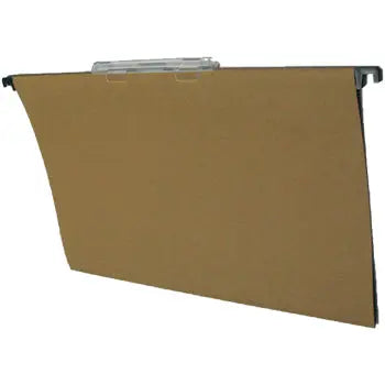 Capa suspensa Kraft 330x250mm com visor horizontal, pacote com 50 unidades da marca Cartonex, para armazenamento.