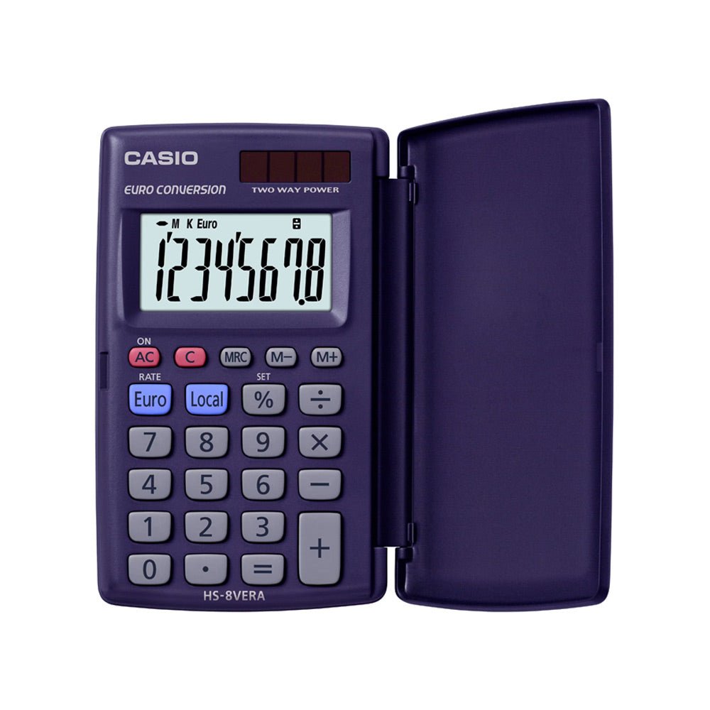 Bluepixel Equipamentos e Serviços Informáticos Lda | Calculadora de Bolso Casio HS-8VERA 8 Dígitos Azul | Compacta e Precisa Casio Bolso