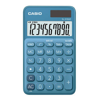 Bluepixel Equipamentos e Serviços Informáticos Lda | Calculadora de Bolso Casio SL310UCBU Azul Turquesa - 10 Dígitos Casio Bolso