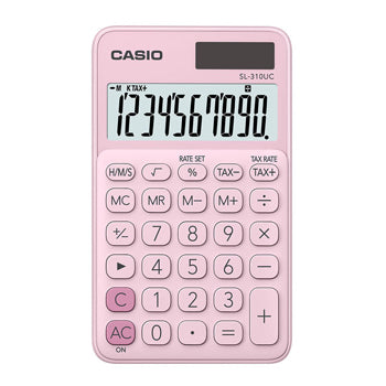 Bluepixel Equipamentos e Serviços Informáticos Lda | Calculadora de Bolso Casio SL310UCPK Rosa – 10 Dígitos Compacta Casio Bolso