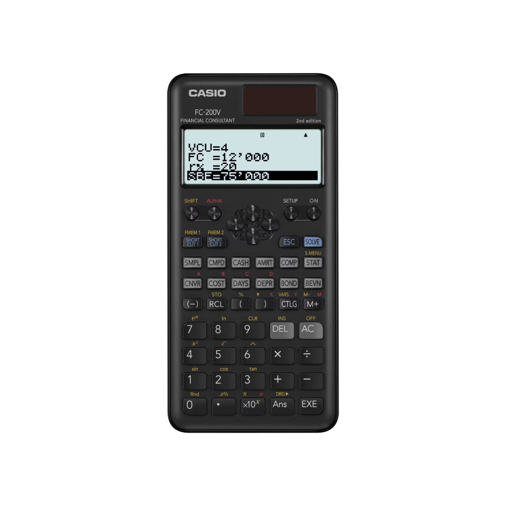 Bluepixel Equipamentos e Serviços Informáticos Lda | Calculadora Financeira Casio FC-200V-2 para Finanças e Investimentos Casio Financeiras