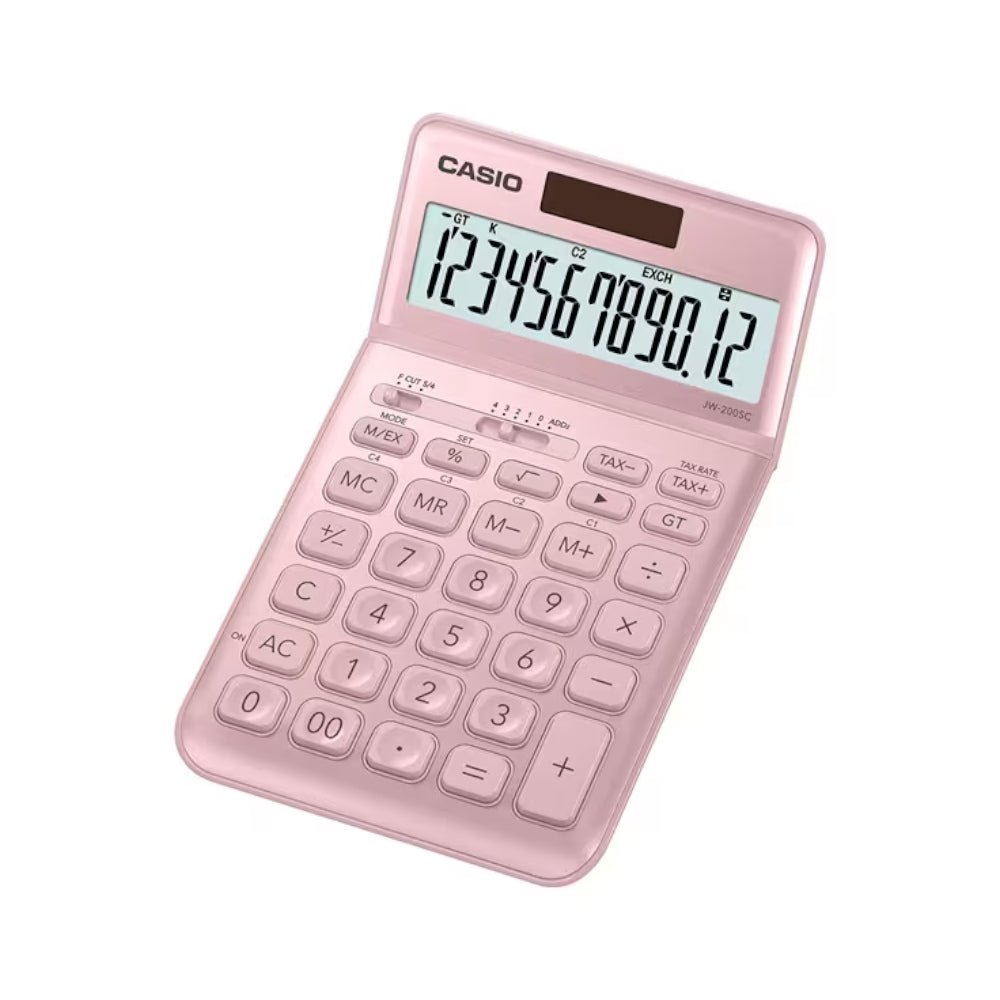 Bluepixel Equipamentos e Serviços Informáticos Lda | Calculadora Casio JW200SCPKS Rosa, 12 Dígitos para Escritório Casio Secretária