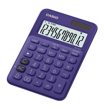 Bluepixel Equipamentos e Serviços Informáticos Lda | Calculadora de mesa Casio MS20UCPL Roxo 12 Dígitos | Escritório Casio Secretária
