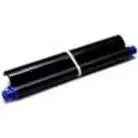 Dois rolos de película de tinta compatível Philips PFA321/322, usados para impressoras, na embalagem com rótulos compatíveis.