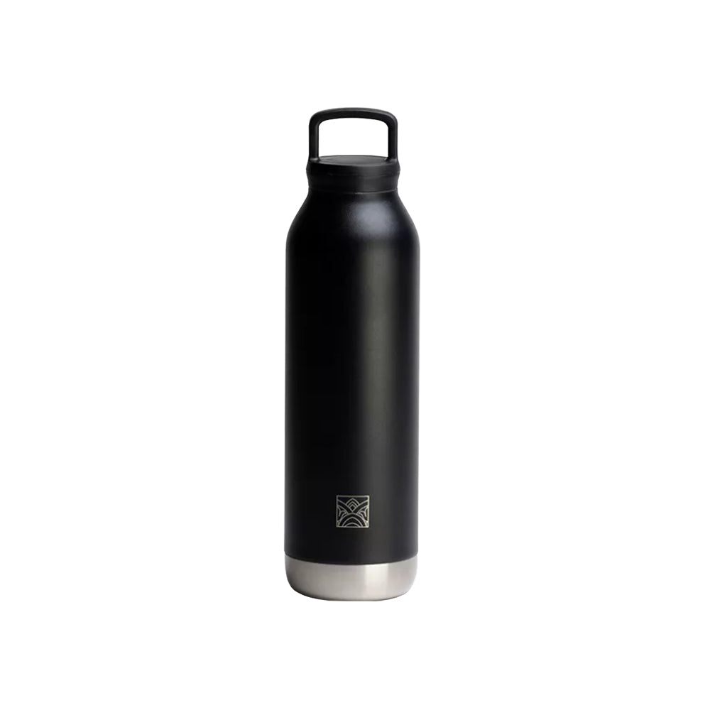 Garrafa térmica Dammann Frères City de 500ml na cor preta, com acabamento elegante e tampa de vedação para manter a temperatura