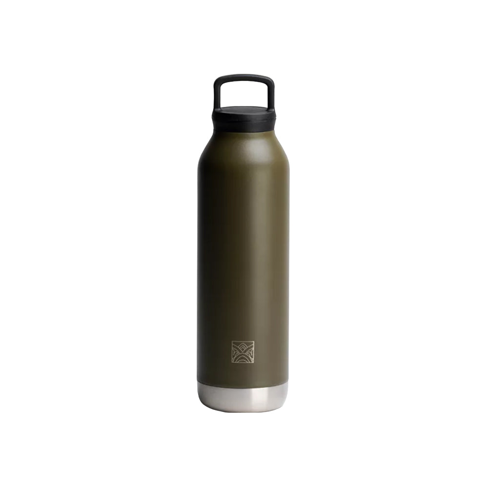 Garrafa térmica Dammann Frères City Kaki de 500ml, com tampa à prova de vazamentos e design compacto para manter bebidas quentes