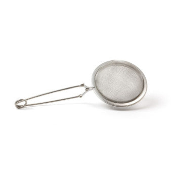 Infusor de chá em aço inoxidável com pinça, bola fina para preparar chá, marca Dammann Frères.