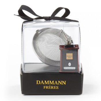 Infusor de chá Dammann Frères com mini lata, acessório prático para preparar chá de forma fácil e conveniente.