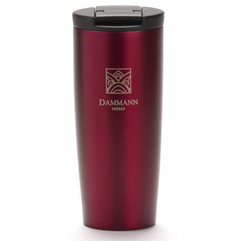 Garrafa térmica Dammann Frères Vermelho de 380ml, alta qualidade, termo para bebidas quentes ou frias, design elegante e resistente
