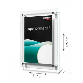 Bluepixel Equipamentos e Serviços Informáticos Lda | Expositor de Parede A6 143x195x25mm Vertical/Horizontal Deflecto Expositores Parede