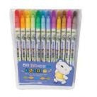 Marcador fino Dong-A Doodi PVC, kit com 12 cores, canetas de alta qualidade para escrita e artesanato.