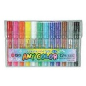 Marcador grosso Dong-A Any-Color com 12 cores em PVC, ideal para escrita com cores vivas e destaque em projetos criativos