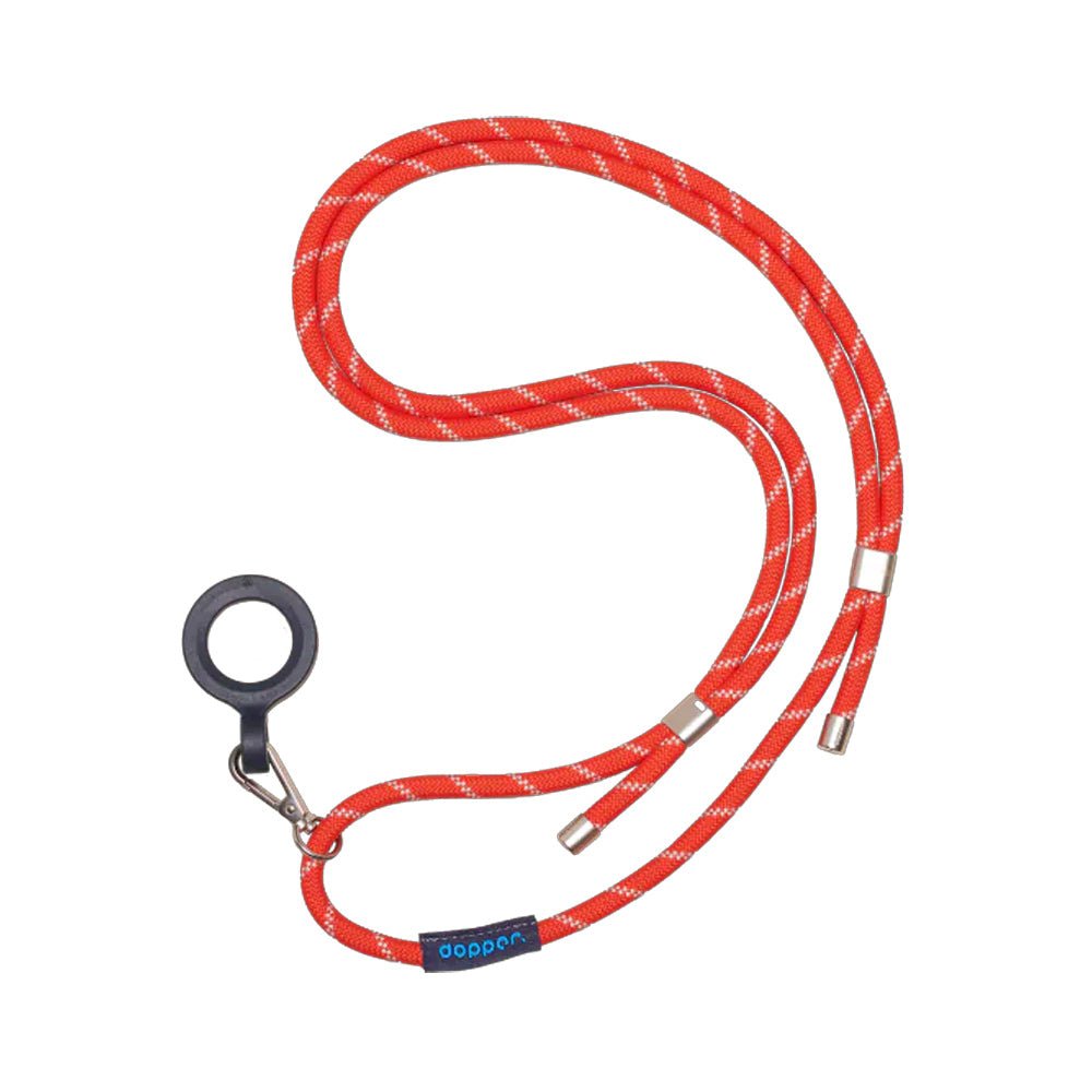 Fita ajustável para garrafa Dopper Silver Red, acessório prático para transporte e segurança da garrafa.