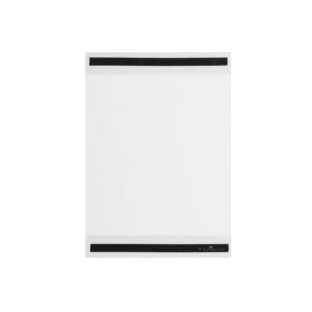 Conjunto de 5 molduras magnéticas A4 Durable 504819 em rPET, ideal para exibir documentos de forma prática e sustentável.