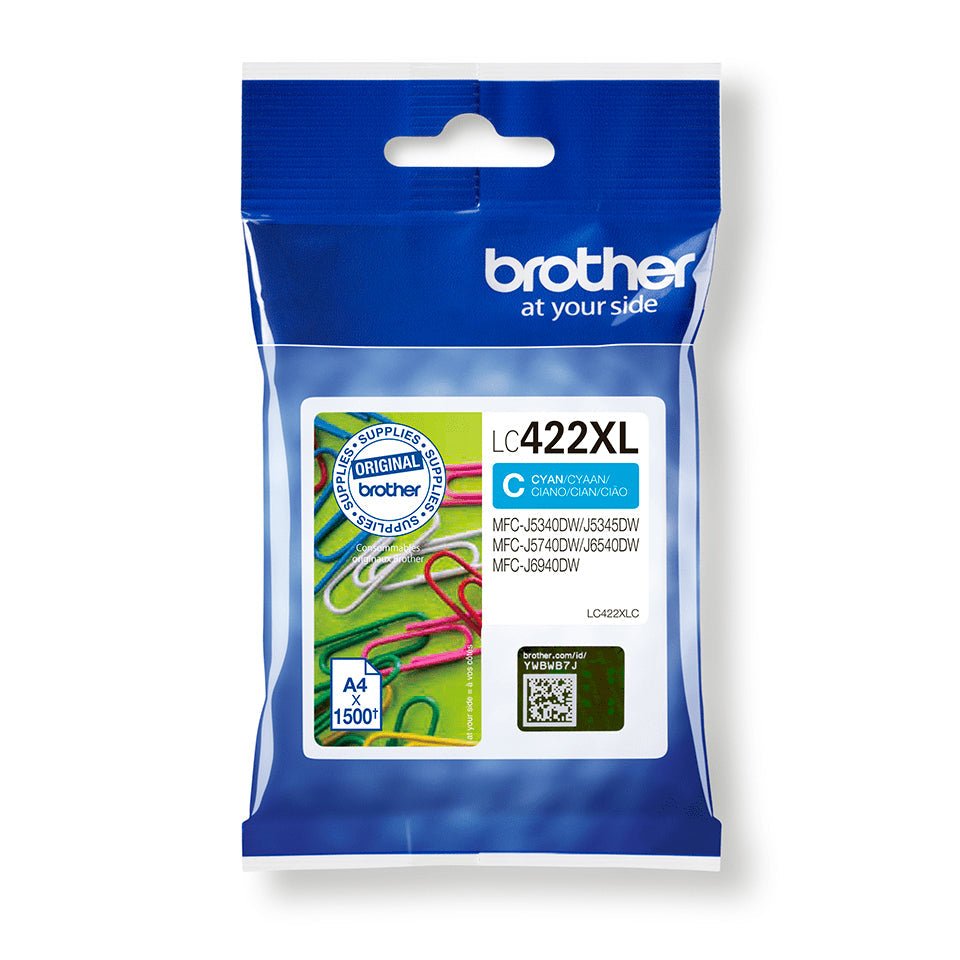 Cartucho de Tinta Brother LC422XLC HY para MFC-J5340DW / 5740DW / 6540DW Brother