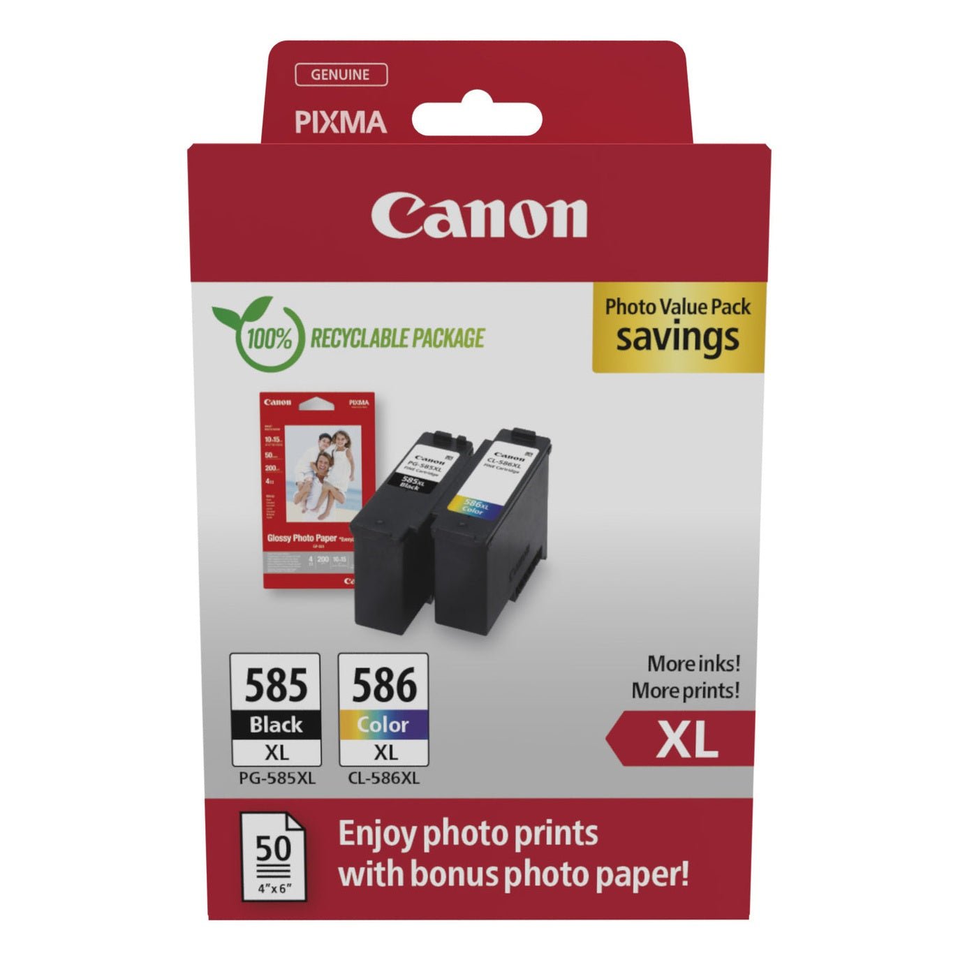 Tinta Canon PG-585XL/CL-586XL Photo Value – Cartuchos de Alta Capacidade Canon