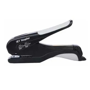 Agrafador alicate Eagle preto 24/6 para 25 folhas, ferramenta resistente para fixação de papéis e documentos.