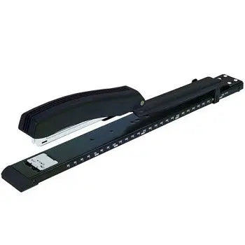 Agrafador longo Eagle 24/6 para até 10 folhas, ferramenta de escritório para fixação de papéis.