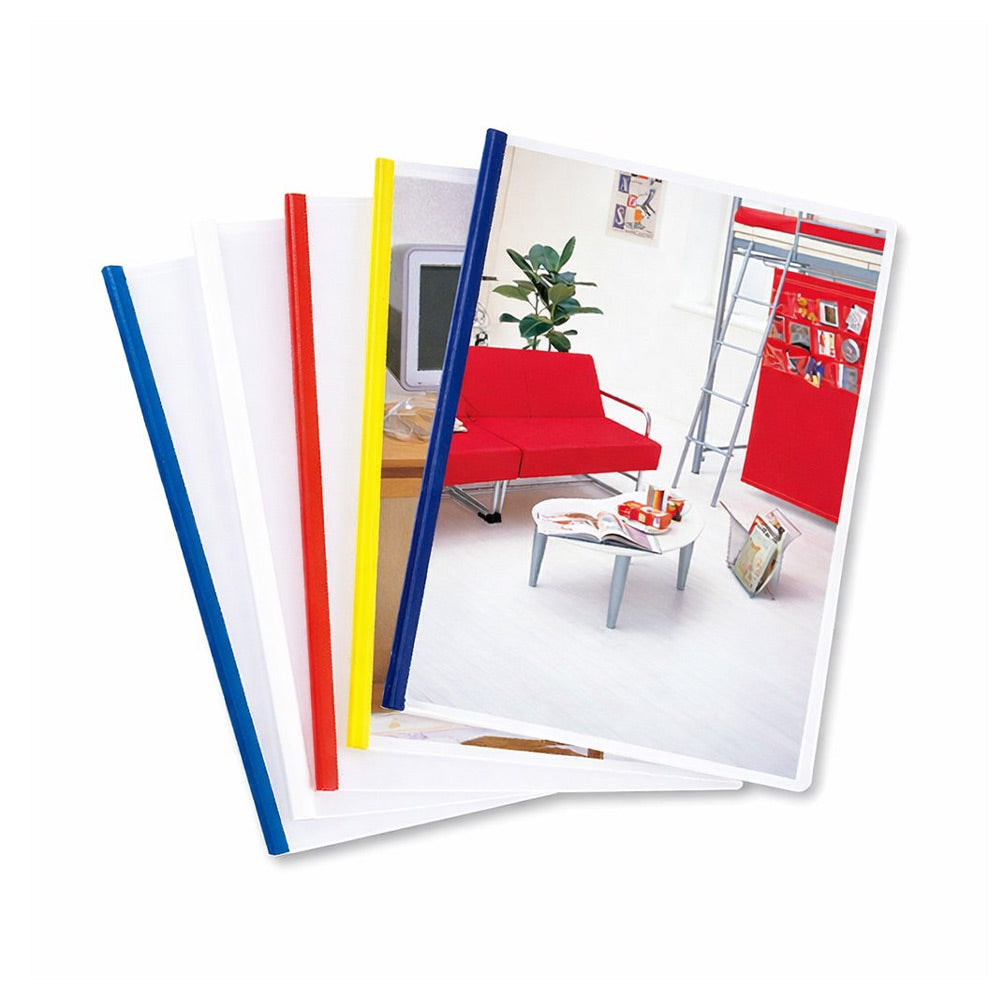 Classificador de plástico Eagle com baguete, cores sortidas, ideal para organização de documentos e materiais.
