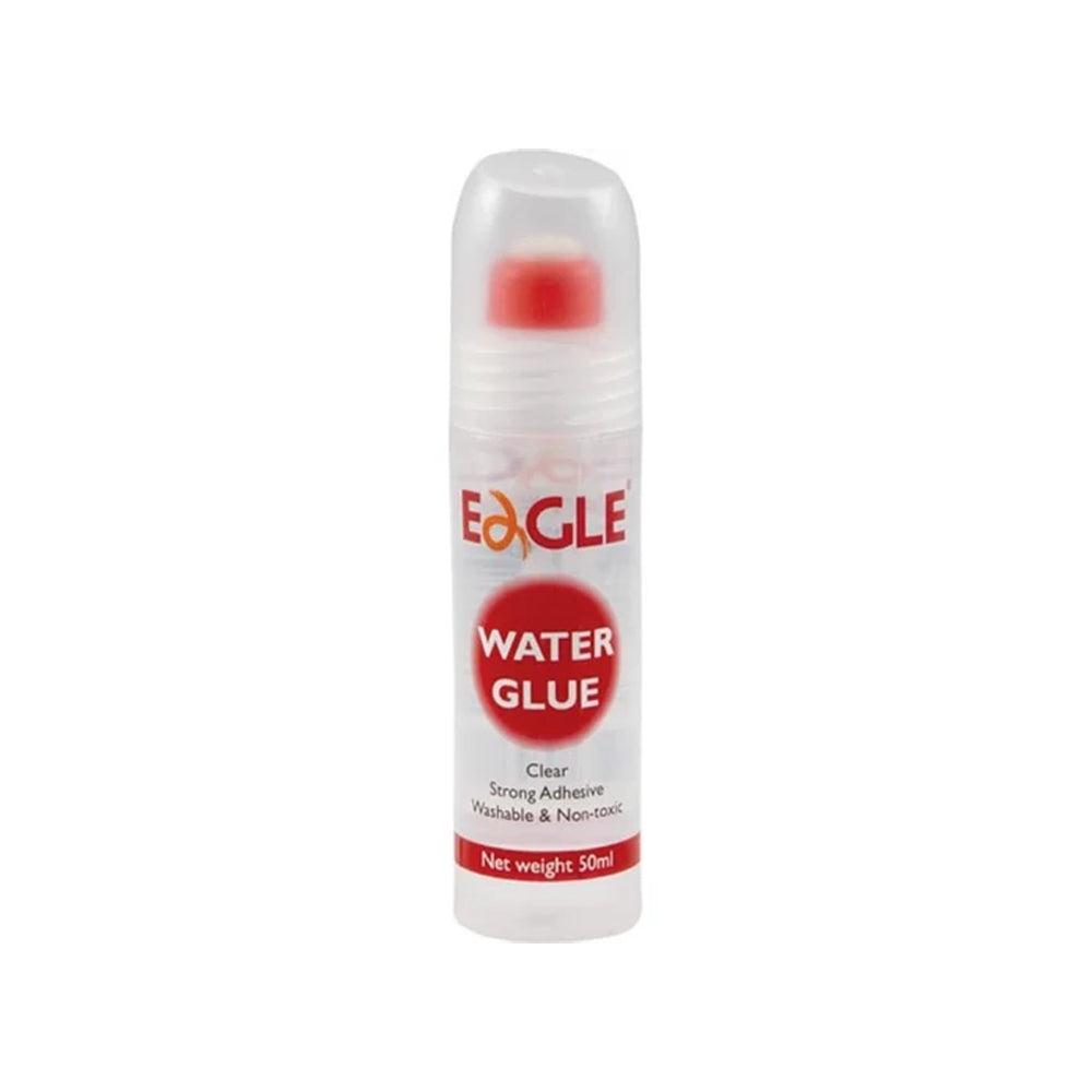 Cola líquida Eagle 50ml com fixação forte para todos os materiais, ideal para projetos de artesanato e reparos.