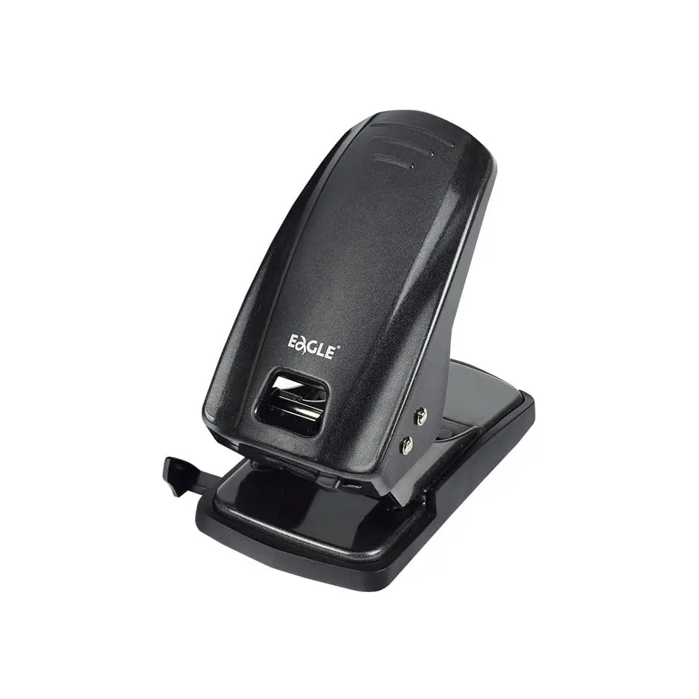 Furador Eagle 65 folhas com guia preto, capacidade alta, ferramenta de escritório para perfuração de papel.