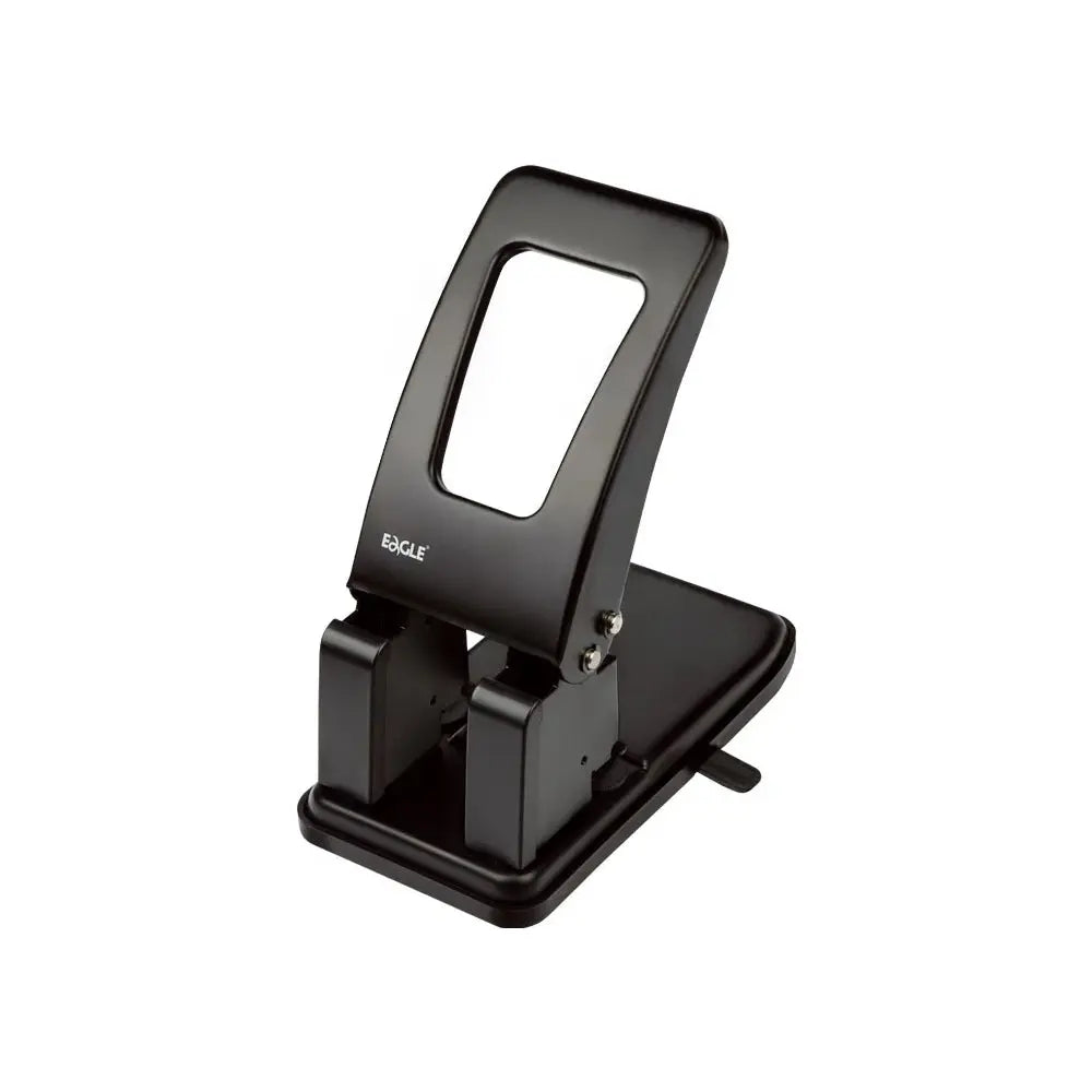 Furador industrial Eagle TY845 preto para até 100 folhas, ferramenta robusta para perfuração de papel.