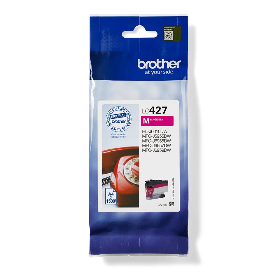 Tinta Magenta Brother LC427M — 1500 páginas de alta qualidade Brother