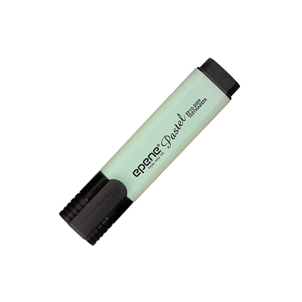 Marcador fluorescente verde pastel Epene EP10-2009, unidade, com ponta fina para escrita e destaque em materiais diversos.