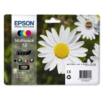 Pack de Tinteiros Epson 18, 4 Cores – Compatível C13T18064010 - Bluepixel Equipamentos e Serviços Informáticos Lda