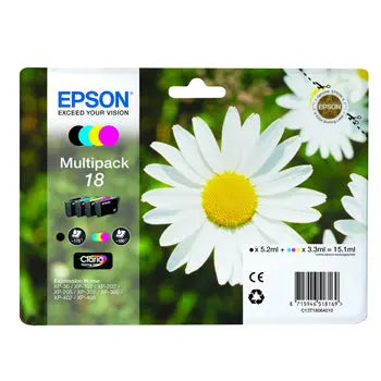 Pack de Tinteiros Epson 18XL 4 Cores - Alta Qualidade - Bluepixel Equipamentos e Serviços Informáticos Lda