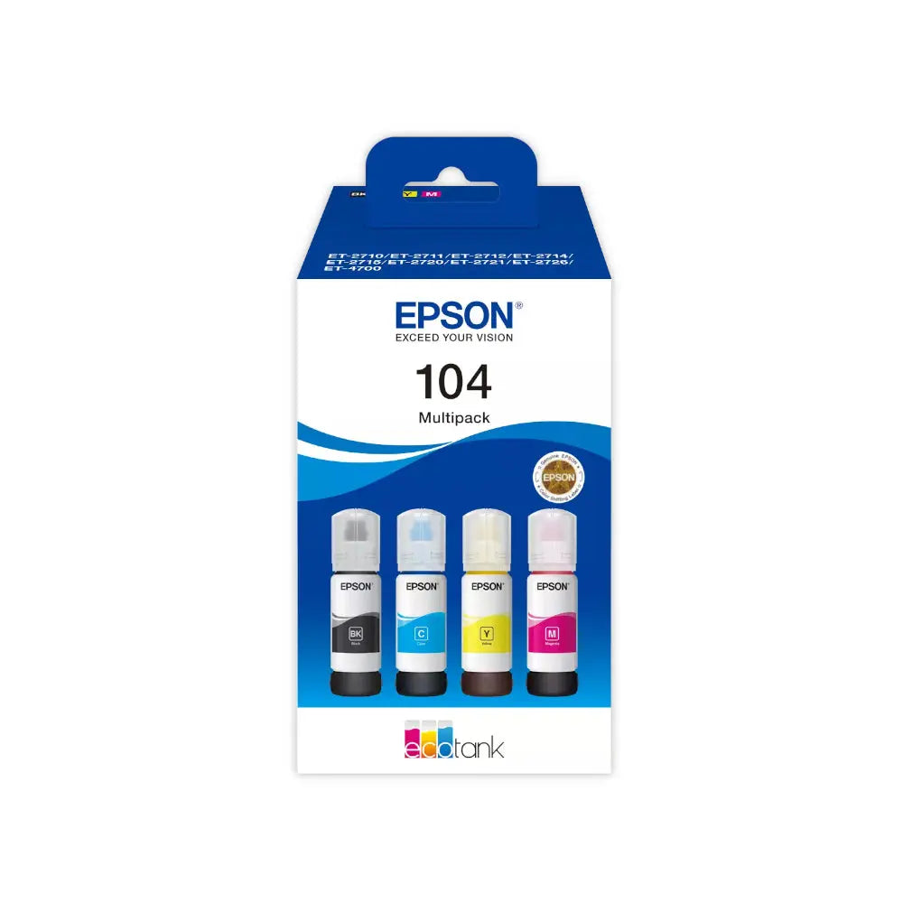 Pack Tinteiros Epson 104 4 Cores — Compatível e de Alta Qualidade - Bluepixel Equipamentos e Serviços Informáticos Lda
