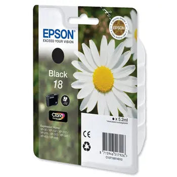 Tinteiro Epson 18 Preto C13T18014010 - Cartucho de 5,2ml - Bluepixel Equipamentos e Serviços Informáticos Lda