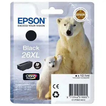 Tinteiro Epson 26XL Preto – Alta Capacidade, 500 páginas - Bluepixel Equipamentos e Serviços Informáticos Lda