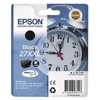 Tinteiro Epson 27XXL Preto C13T27914010 - 34,1ml para 2200 páginas - Bluepixel Equipamentos e Serviços Informáticos Lda