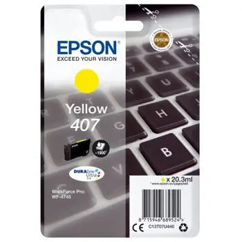 Tinteiro Epson 407 Amarelo C13T07U440 (20,3ml, 1900 páginas) - Bluepixel Equipamentos e Serviços Informáticos Lda