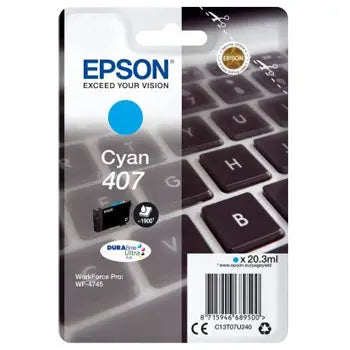 Tinteiro Epson 407 Azul C13T07U240 - 20,3ml para 1900 páginas - Bluepixel Equipamentos e Serviços Informáticos Lda