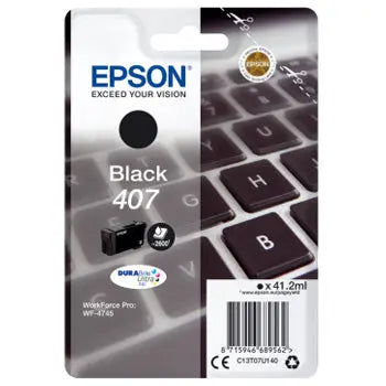 Tinteiro Epson 407 Preto C13T07U140 - 41,2ml, até 2600 páginas - Bluepixel Equipamentos e Serviços Informáticos Lda