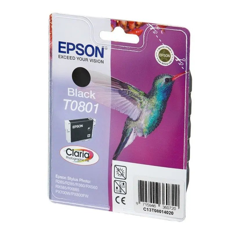 Tinteiro Epson T0801 Preto 7,4ml | Compatível e de alta qualidade - Bluepixel Equipamentos e Serviços Informáticos Lda