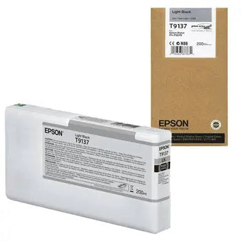 Tinteiro Epson T9137 Cinzento de 200ml, compatível, para impressoras Epson, alta qualidade, original Epson