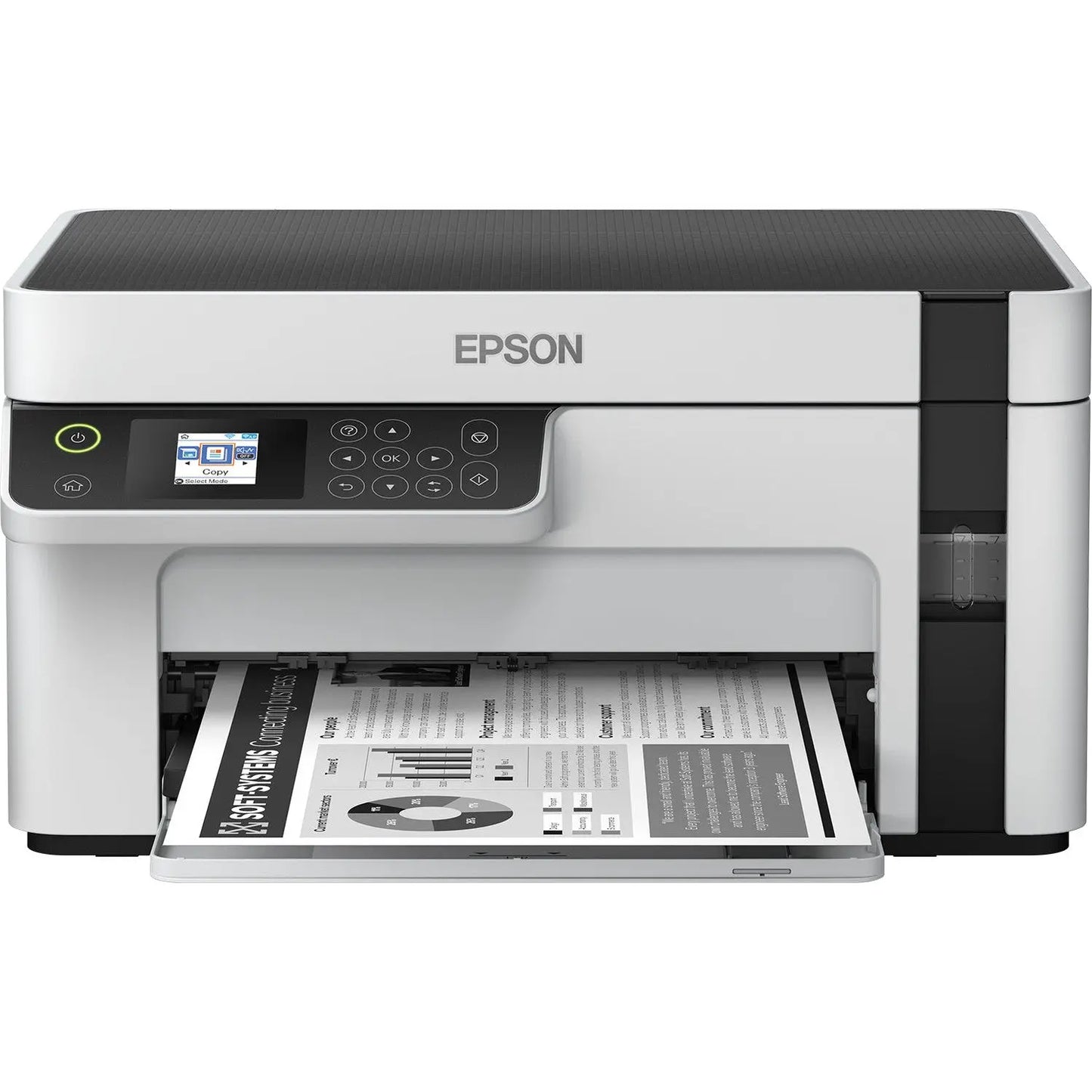 Impressora Epson EcoTank ET-M2120 Mono A4, multifuncional com Wi-Fi e conexão USB, jato de tinta, para escritório.